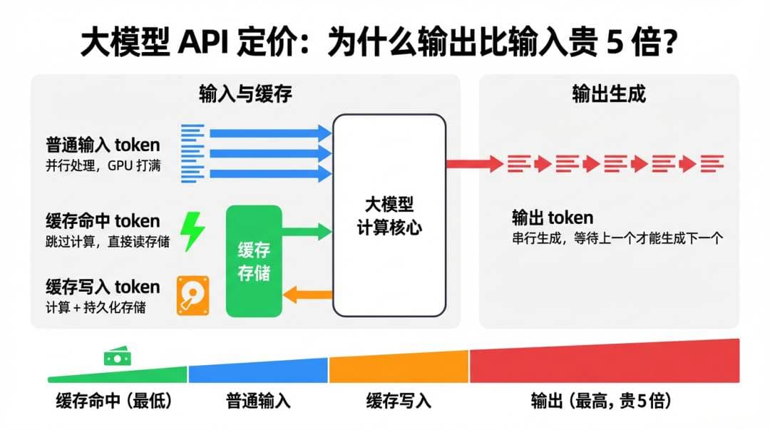 大模型APi 的输入输出缓存 Token 为什么价格不一样？