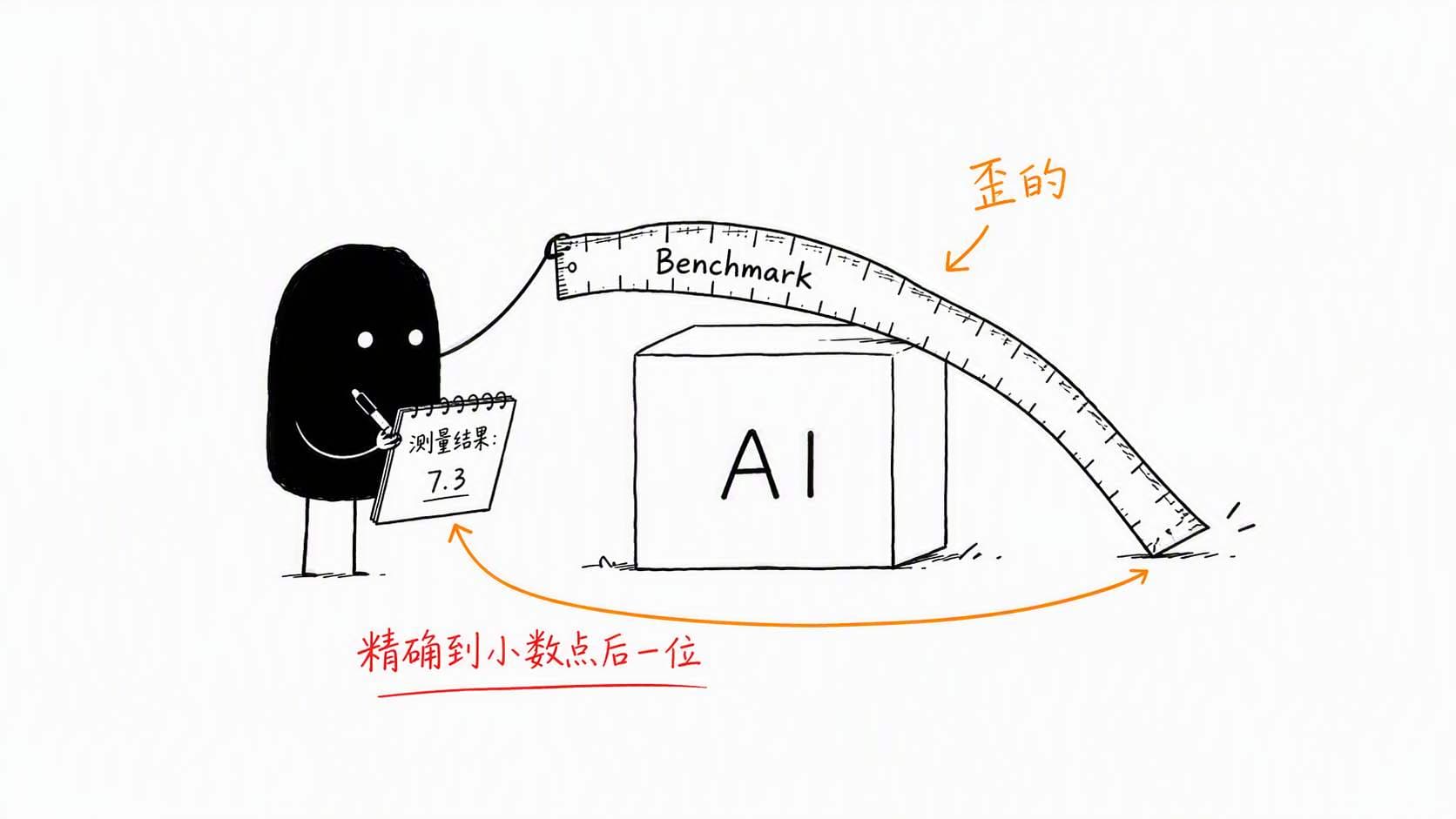 同一道题换个说法,模型分数能差74.7个百分点——我们用来衡量AI的尺子,本身就是歪的